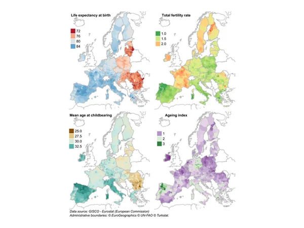 Figure preview for East-west demographic divide in the EU: A regional overview
